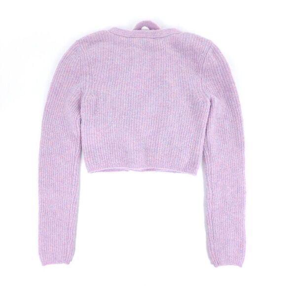 NEW Alexander Wang Twinset Halter Cardigan Pullover Lavender Frost Alpaca Knit - Picture 7 of 8